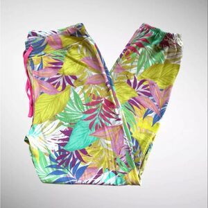 Anthropologie SUNDRY Tropical Drawstring Sweatpants Joggers Size S